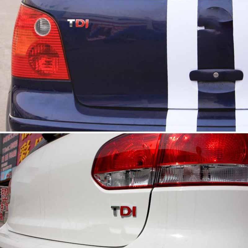3D Metal TDI Badge Emblem Decal Stickers Logo for Volk+swa+gen VW Polo Golf Jetta Passat B5 B6 GTI Touran Bora Car Styling Car Accessories
