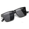 Sheomy Combo Pack of 2 Retro Square Aviator Sunglasses Black SRK Pathan Goggles Metal Frame and Rubber Frame Sunglasses for Men's/women's MC-777