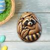 Animal Easter Carving Craft Egg Wooden Owl Squirrel Monkey Animals Carved Eggs for Home Tiered Tray Table Decor
