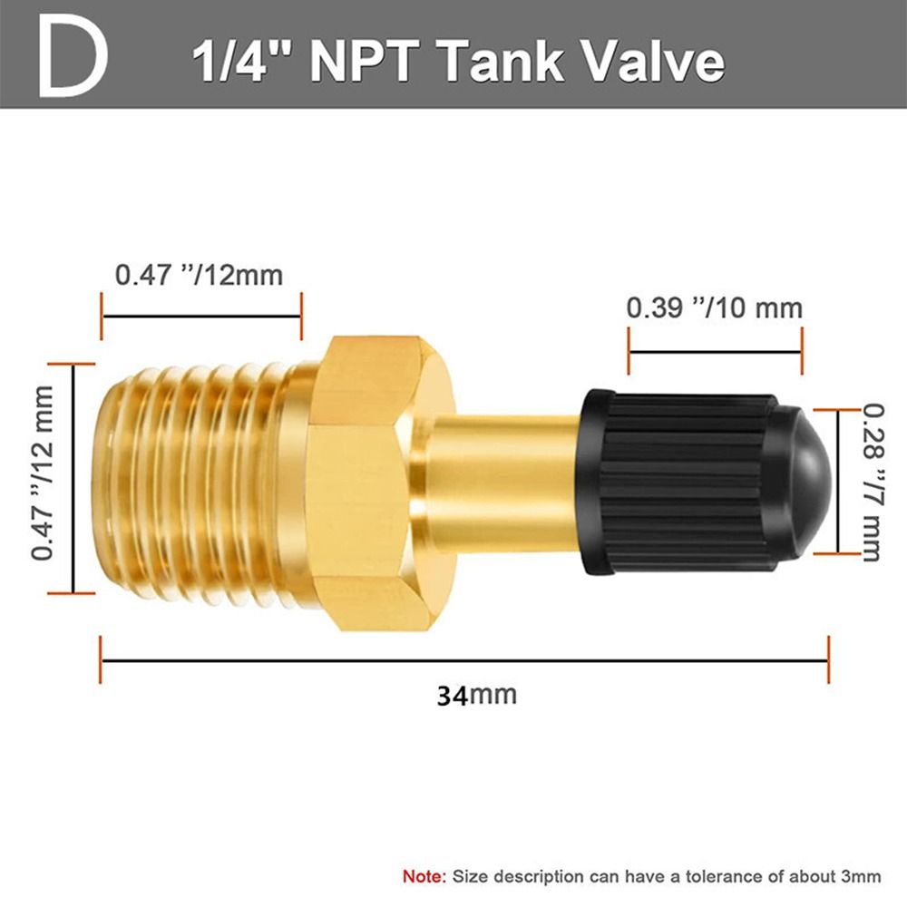 1/4 NPT 1/8 NPT M10 Air Compressor Tanks Fill Valve Brass Automobile Tire Valve Core