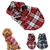 Cute Pet Dog Puppy Plaid Shirt Coat Clothes T-Shirt Top Apparel Size XS S M L
