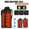 9 мест жилет с подогревом для мужчин женщин USB куртка с подогревом тепловой жилет охотничий жилет зима