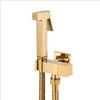 Gold Shower Wall Mounted Toilet Bidet Sprayer Set Brass Valve Bathroom Alloy Black Handheld Self Cleaning Bidet Faucet White