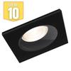 Set of 10 Black Square Recessed Spotlight Brackets IP54