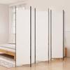 VidaXL Room Divider 6 Panels, 300x200 Cm, Polyester & Iron Structure, White, Foldable Privacy Screen, Partition 350190