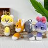 Crazy Little Animal Plush Pendant Cartoon Rabbit Doll Night Market Stall Handsome Little Fox Keychain