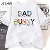 Bad Bunny All Albums T-Shirt Men Women Debi Tirar Mas Fotos Graphci T Shirts DTMF Unisex T Shirt Music Casual Cotton Tees