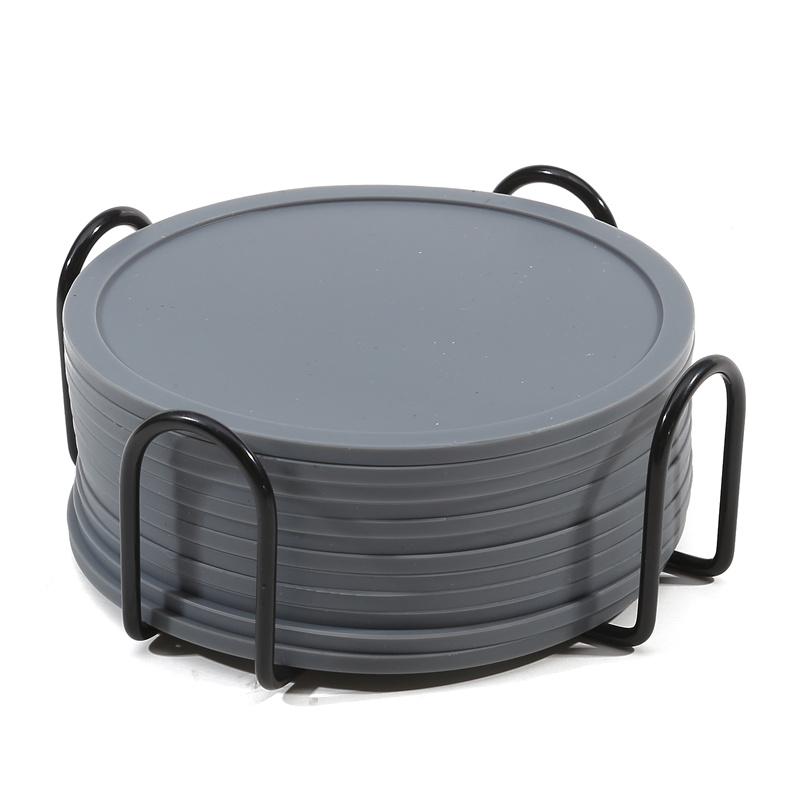 Non Slip Round Shape Mat Glass Bottle Pad Coffee Beer Mug Wine Thicken Mat Silicone Rubber Drink Coasters