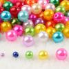 4mm 6mm 8mm 10mm Multiple Colors Round Acrylic Beads Imitation Pearl Loose Spacer Beads For Jewelry Making Handmade Diy Craft