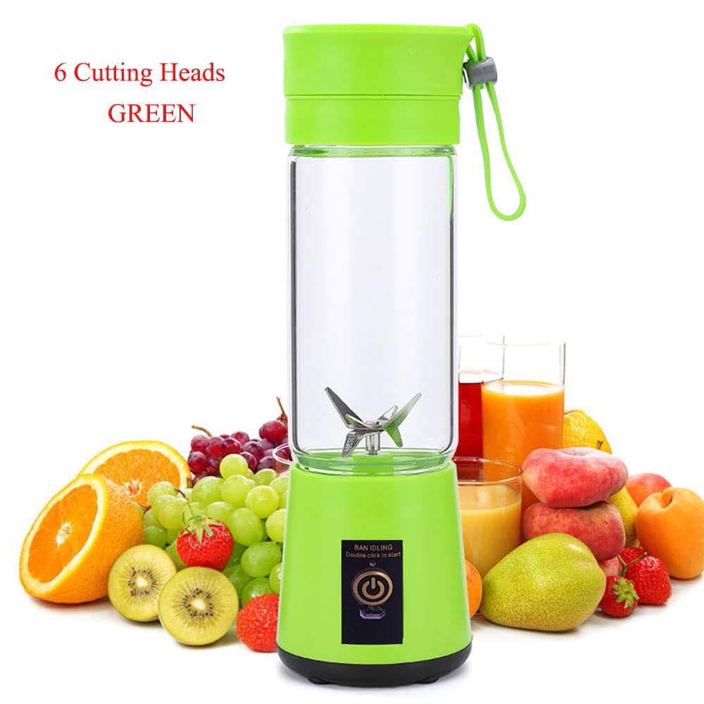 Mini Portable Blender Milkshake Cup With USB Rechargeable 6 Blades Mini Fruit Juice Mixer Shake Take Juice Cup