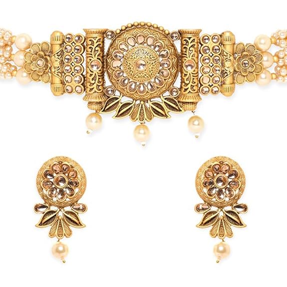 Beaded Design & Traditional Jewelry Necklace Set for Women & Girls | Handcrafted Jewelry | Ideal for Weddings, Ethnic Wear & Festive Occasions