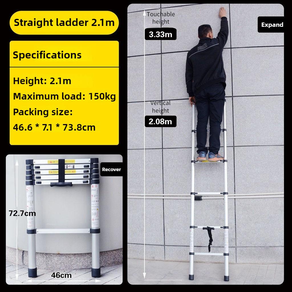 Aluminum Alloy Telescopic Ladder Portable Engineering Ladder Household Single Side Expansion Ladder