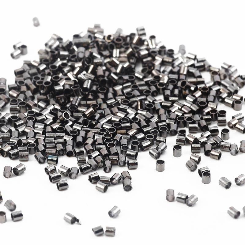 End Beads 500PCS/Lot Bracelets For Jewelry Making DIY Stopper Supplies 1.5 2.0mm Crimp Findings Necklace Copper Tube High Quality Spacer Beads