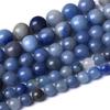 Blue Aventurine Stone Natural Round Beads 15"Strand Smooth Loose Spacer Beads 4/6/8/10/12mm for Jewelry Making DIY Bracelets Accessories