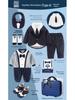 Royal Blue Baby Boy Gentleman Suit Gift Set for Autumn/Winter - Perfect for First Birthday, Full Moon, or Hundred Days Celebration
