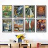 Canvas Painting Nordic Travel Posters Modern Nature Landscape Prints Middle Earth Wall Art Pictures For Living Room Home Decor