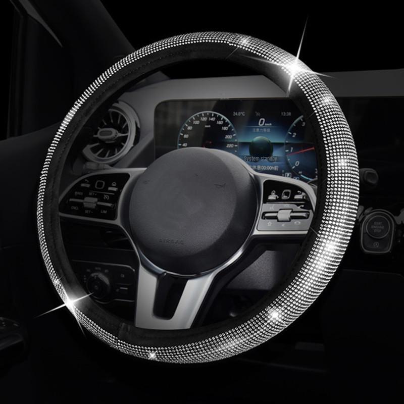 Colorful Elastic Diamond Steering Wheel Cover - Sparkling Design Without Inner Ring