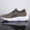 Large Size Popcorn Sole Fly-woven Mesh Breathable Sports Casual Running Shoes Socks Men's Shoes