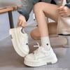 Muffin Platform Leather Little White Shoes Women's 2025 Autumn New Height Increase Versatile Comfortable Fashion Casual Sports Shoes