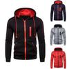 Mens Zip Up Hoody Plain Hoodie Zipper Sports Jumper Hooded Coat Warm Jacket