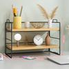 Desktop Bookshelf Organizer Multi-Layer Storage Rack Wooden Flower Shelf Kitchen Organizer Save Space Bedroom Makeup Stand Rack
