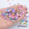 50Pcs 10*8mm Mini Manicure Butterfly Resin Scrapbooking Ornament Crafts Home Decorations Supply Ornament Accessories