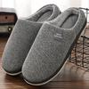 Men's Memory Foam Slippers Winter Warm Non Slip Massage Indoor Comfort Soft Furr Lined House Slippers Plus Size