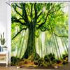 3d Printing Green Forest Waterfall Shower Curtains Waterproof Bathroom Curtain With Hooks Bath Curtain 180*200 Polyester Fabric