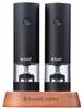 RUSSELL HOBBS Electric Salt & Pepper Mill, Rechargeable, for Rock Salt, Pepper, and Spices, Adjustable Coarseness, Mini, Set of 2, Black, 7942JP-BK