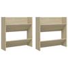 VidaXL Wall-mounted Shoe Cabinets 2 Pcs Sonoma Oak 60x18x60 Cm