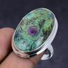 Ruby Fuchsite Gemstone 925 Sterling Silver Jewelry Ring Size 9