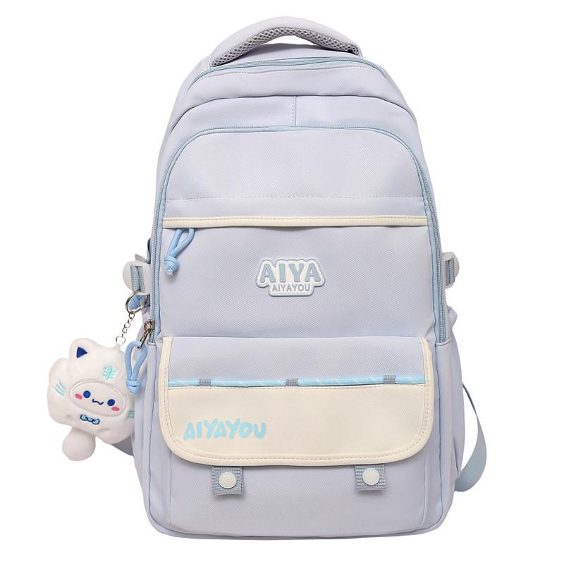 School Letter Girls Backpack Large Capacity Casual Travel Bag For Use Daily