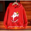 Christmas Santa Claus Hoodies Print Sweatshirts Boys Girls Unisex Hooded Sweatshirt Kids Fashion Cartoons Oversized Coat