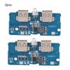 2Pcs 3.7V To 5V Boost Module 2A Dual USB with LED Light for 18650 Lithium Battery