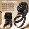 Vibrating Cock Ring Adult Sex Toys for Men Rose Clitoral Vibrator Couples Sex Toys, 8 Vibrations Adult Male Sex Toy Remote Control Vibrators for Men