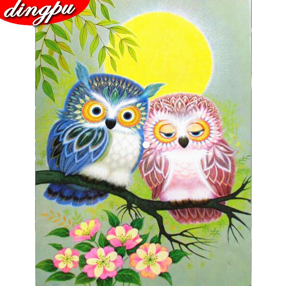 Paint With Diamonds Mosaic Owl Lover 5d Diamond Painting Cross Stitch Animal