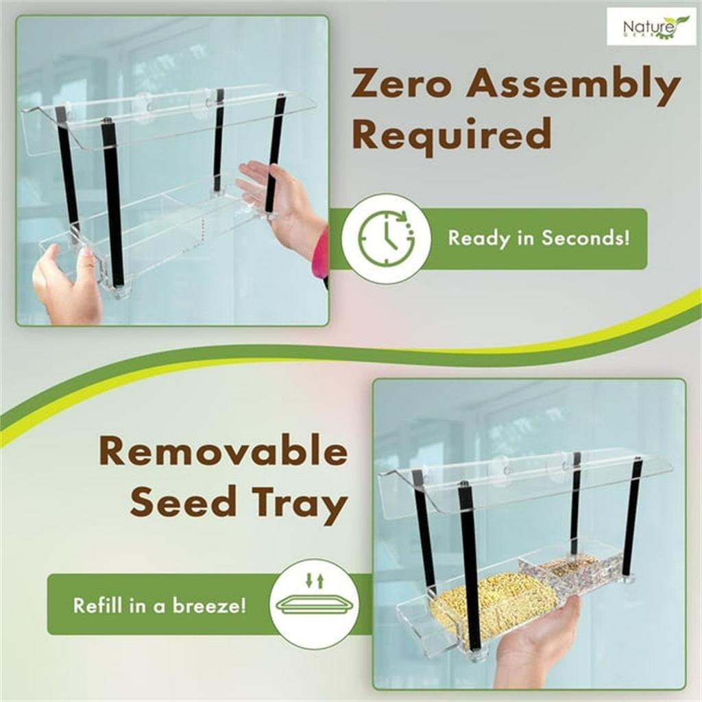 Outdoor Transparent Window Bird Feeder, Bird Feeder, Transparent Bird House With Strong Suction Cup, Window Bird Feeder