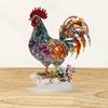 Acrylic Chicken Decor Table Decoration 2D Flat Sign Ideal Gift Unique Desktop Display Figurine for