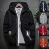 Men's Casual Color Plus Size Hoodie Reflective Zipper Outdoor Sport Coat