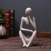 European Style Abstract Thinker Statue Sculpture Figurine Home Office Study Room Wine Cabinet Decoration Gift