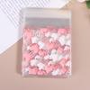 100Pcs Heart Shaped Transparent Candy Bag Biscuit Snacks Plastic Bag Baking Decoration Packaging Self-Adhesive Bag