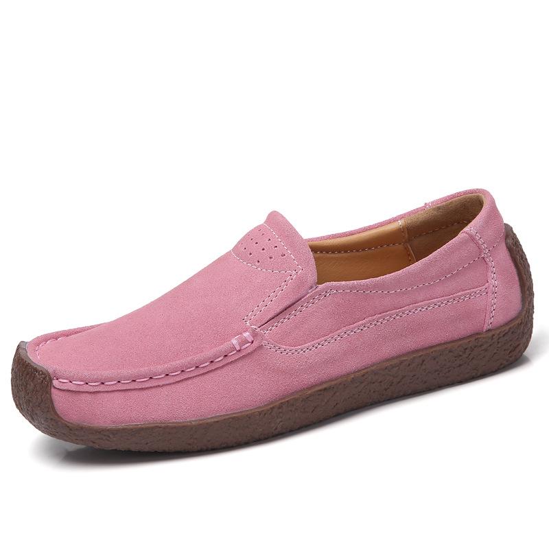 Women's Flat Shoes Versatile Women's Loafers Spring Soft Sole Casual Shoes Plus Size Genuine Leather Women's Shoes