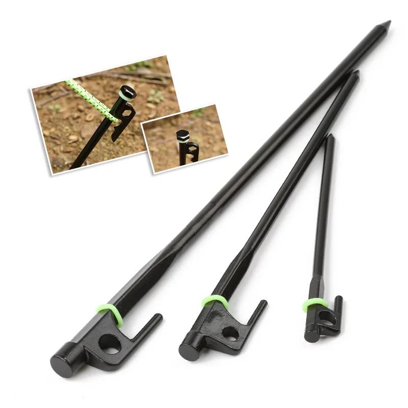 100pcs/lot Luminous Tent Pegs Ground Nail Tent Stakes Ring Silicone Night Warning Luminous Rings for Camping BBQ Tent Nail