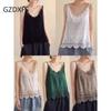 DX2005 - MS134 # - Cotton Artistic Lace Hollowed-out Lace Suspender Vest Summer New Style with Loose and Simple Bottom Top