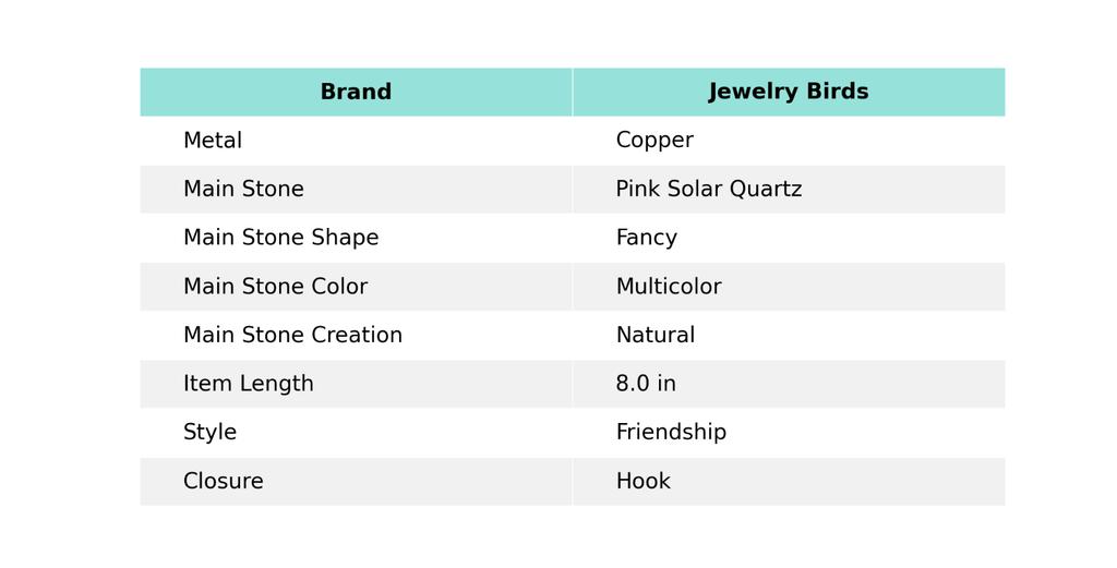 Natural Pink Solar Quartz Boho Friendship Electroformed Bracelet Jewelry Copper VP-120