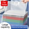 10 Pcs Plastic Envelope File Folder Clear A4 Letter Size Document Organizer with Snap Button for Home Office Business Travel