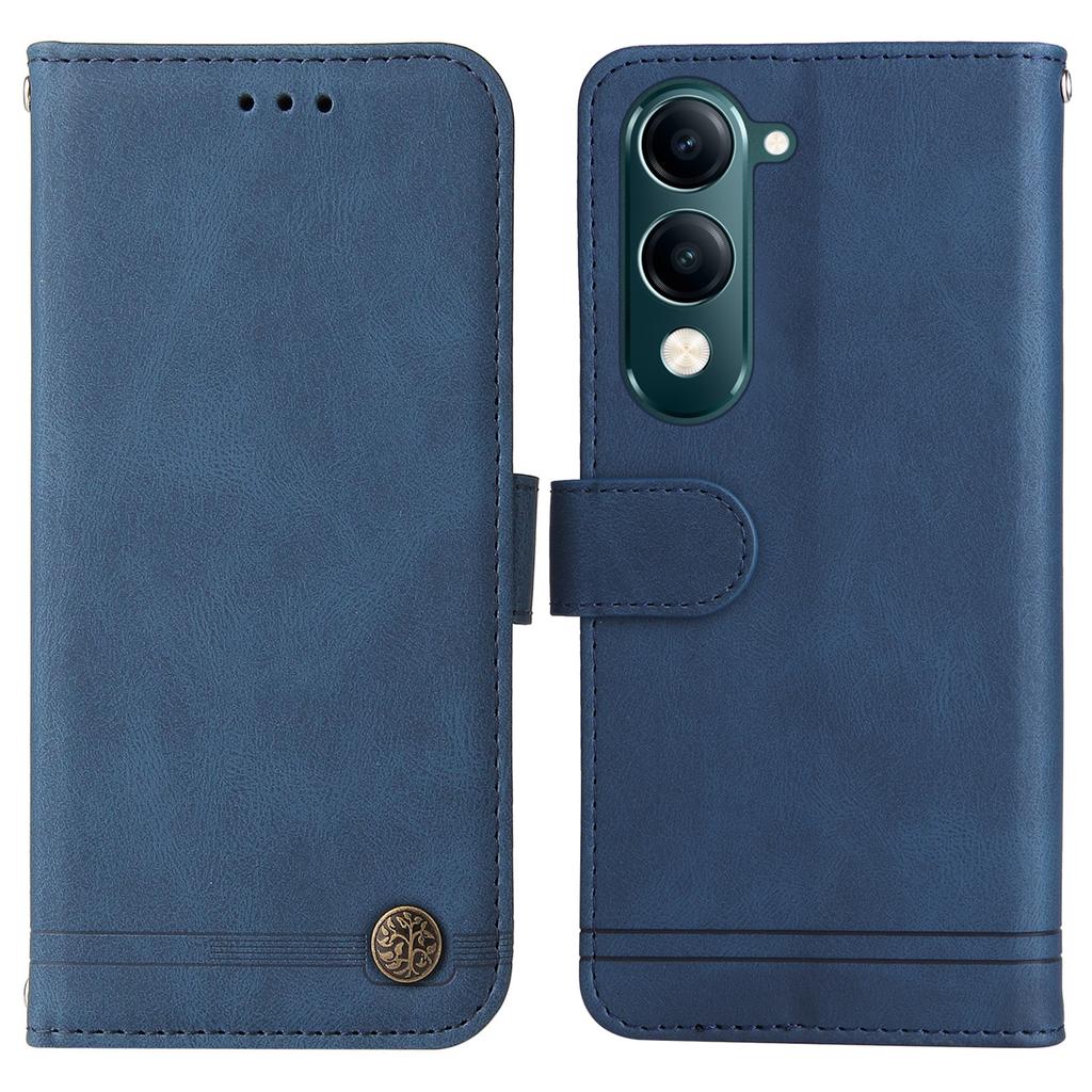 For Vivo Y29s 5G/Y04 4G Leather Wallet Cases Skin Touch Phone Cover Stand with Strap