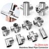 1Pcs 2/3/4/5/6 Way Pipe Fittings Stainless Steel Clothesline Shelf Joints  Furniture Hardware