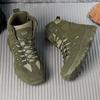 Men Adventure Outdoor Khaki Combat Boots Plus Size Jungle Cross-country Hiking Shoes Green Desert Boots