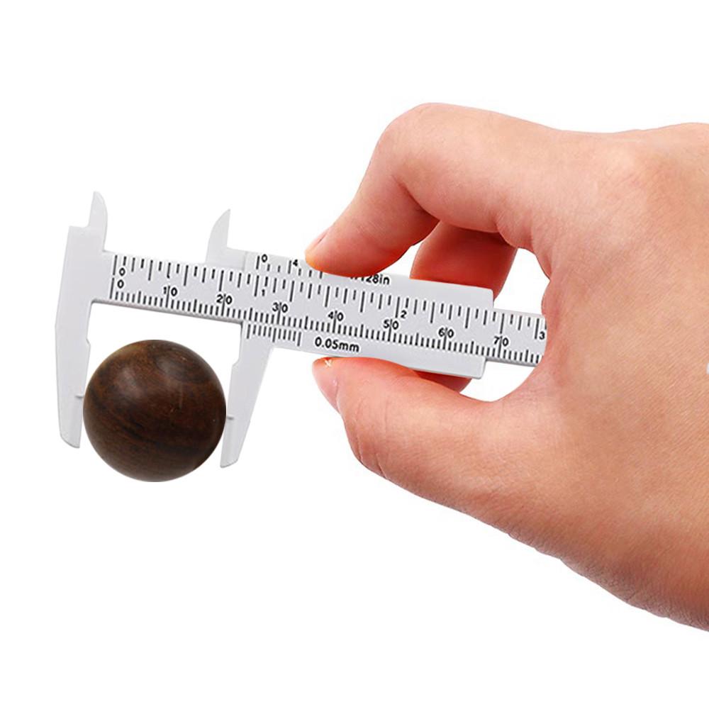 (Nikita) 80mm Mini Plastic Student Sliding Vernier Caliper Gauge Measurement Tool